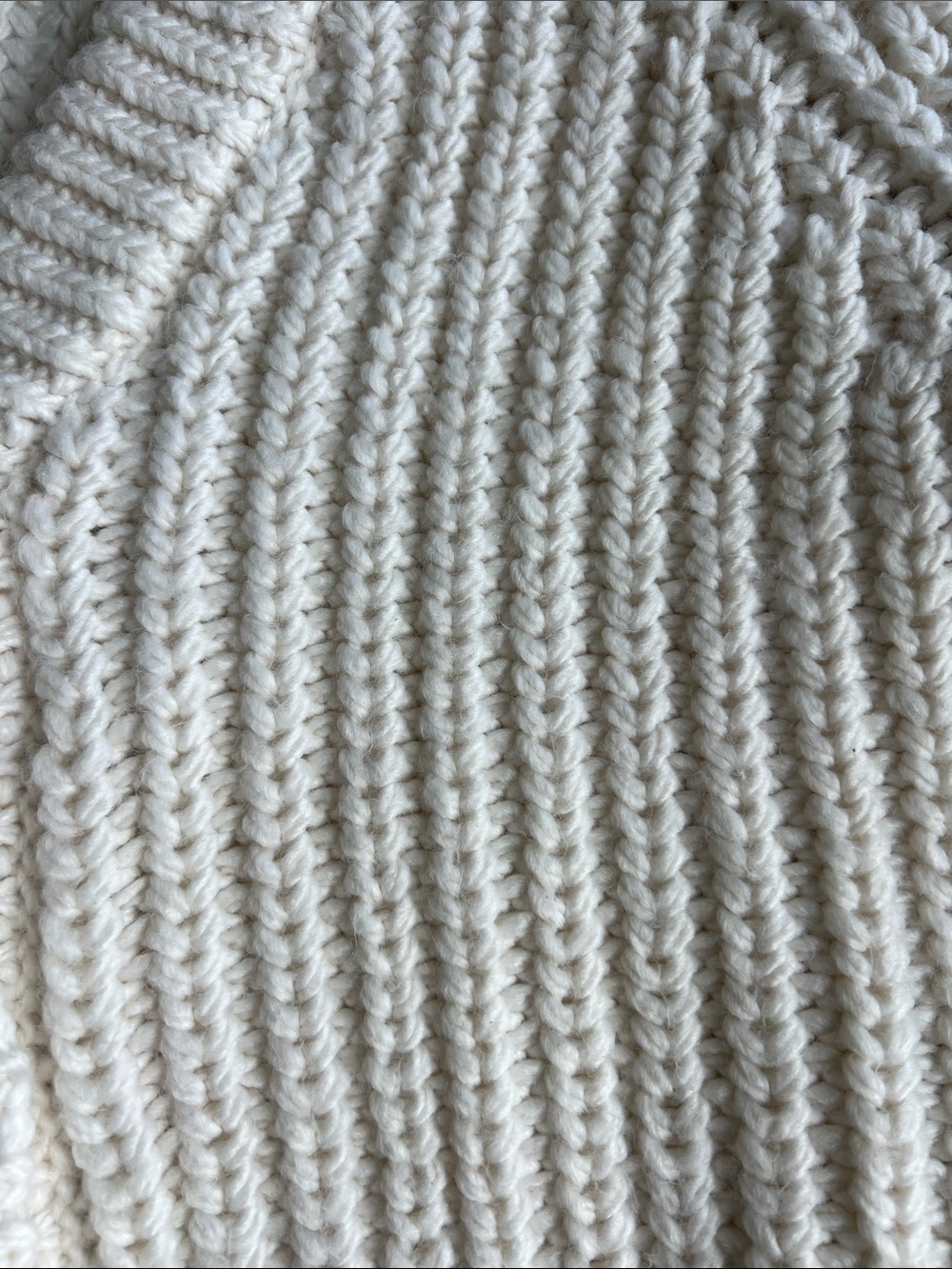 H&M Cream Chunky Ribbed Button-Front Cardigan - Picture 3 of 4
